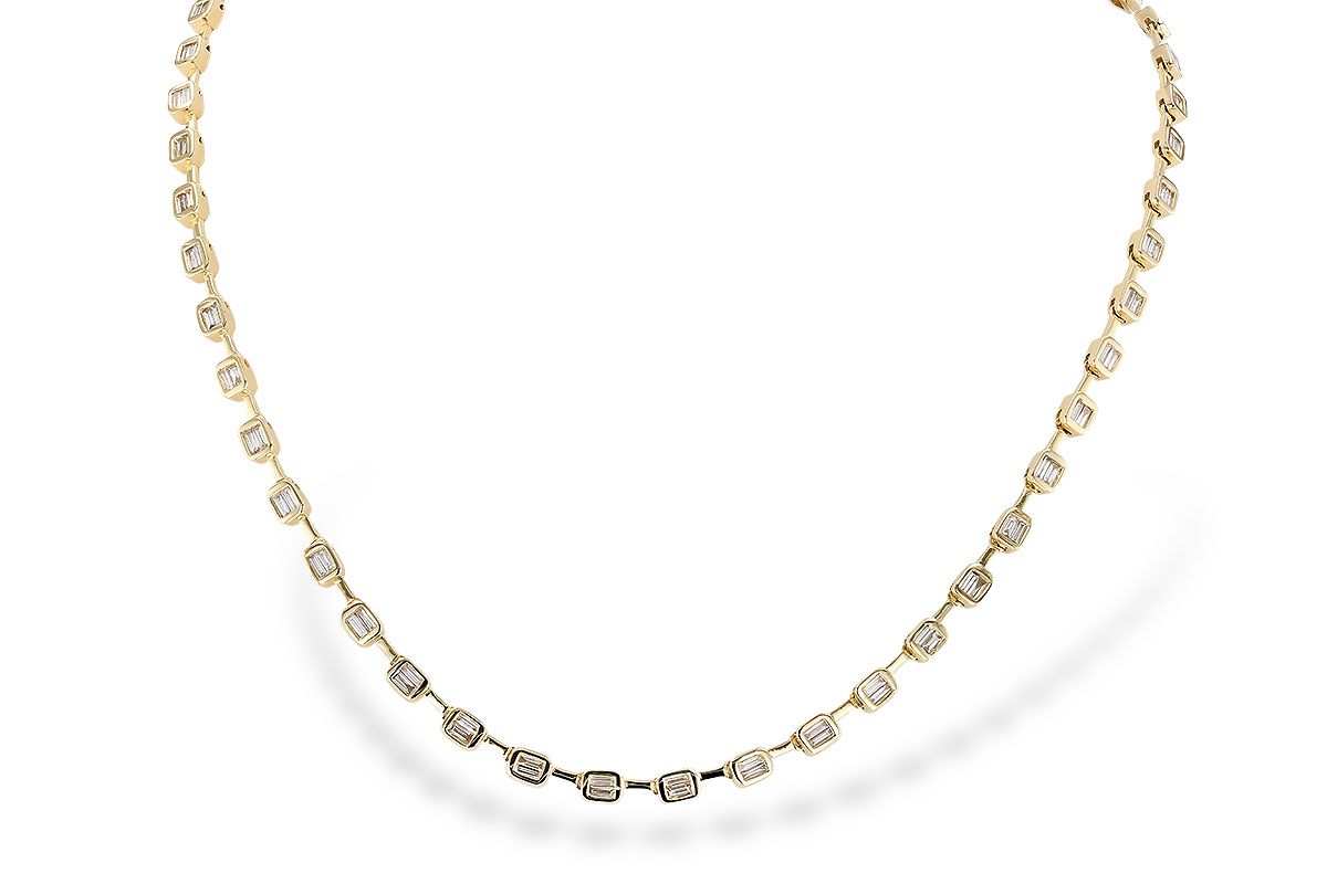 B274-32679: NECKLACE 2.05 TW BAGUETTES (17 INCHES)