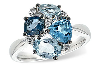A189-74461: LDS RG 2.57 BLUE TOPAZ 2.65 TGW