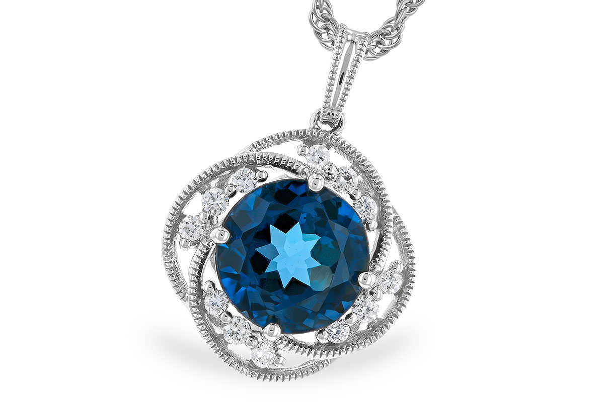 A274-30889: NECK 2.90 LONDON BLUE TOPAZ 3.05 TGW (9MM LBT)