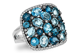 B187-96307: LDS RG 3.67 BLUE TOPAZ 3.94 TGW