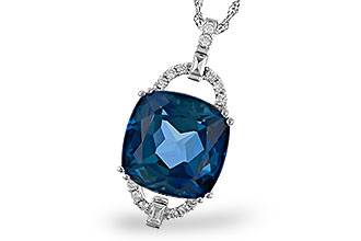 B275-19970: NECK 9.00 LONDON BLUE TOPAZ 9.20 TGW (12MM LBT)