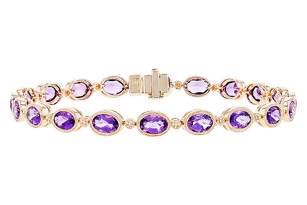 C274-29979: BRACELET 6.86 TW AMETHYST 6.90 TGW