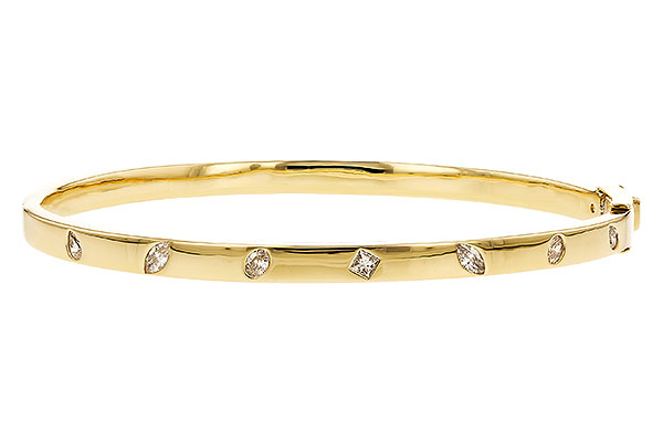 F274-34497: BANGLE .35 TW FANCY CUT DIAMONDS