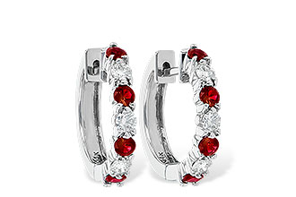 G001-58115: EARRINGS .64 RUBY 1.05 TGW