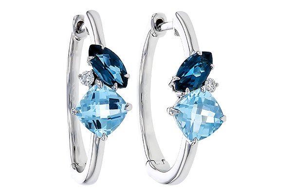 G275-22643: EARRINGS 1.82 TW BLUE TOPAZ 1.86 TGW