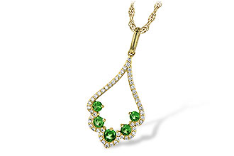 H190-64488: NECK .34 GREEN GARNET .53 TGW