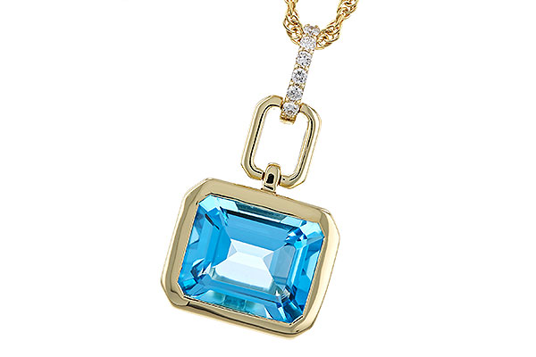 M275-22724: NECKLACE 3.26 BLUE TOPAZ 3.30 TGW (10x8MM BT)